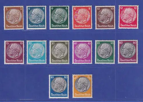 Deutsches Reich 1933 Hindenburg Wz. Waffeln Mi.-Nr. 482-495 ** teils geprüft BPP