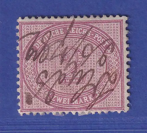 Dt. Reich Freimarke für den Innendienst 2 Mark Mi.-Nr. 37 b Federzug-Entwertung