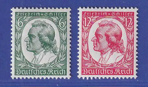 Deutsches Reich 1934 Friedrich von Schiller Mi.-Nr. 554-555 postfrisch ** 