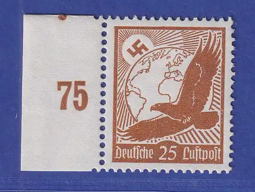 Dt. Reich 1934 Flugpostmarke Steinadler 25 Pfg Mi.-Nr. 533 y postfrisch ** 