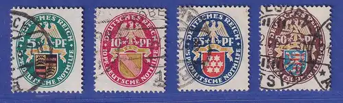 Deutsches Reich 1926 Nothilfe Landeswappen Mi.-Nr. 398-401 gestempelt 