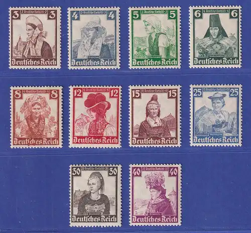 Deutsches Reich 1935 Nothilfe Volkstrachten Mi.-Nr. 588-597 postfrisch **