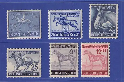 Deutsches Reich Deutsches Derby Das Blaue Band Lot 6 Werte postfrisch **