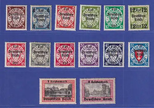 Deutsches Reich 1939 Danzig-Freimarken mit Aufdruck Mi.-Nr. 716-729  **