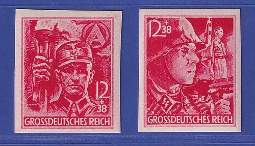 Deutsches Reich 1945 SA und SS ungezähnt Mi.-Nr. 909 U - 910 U postfrisch **