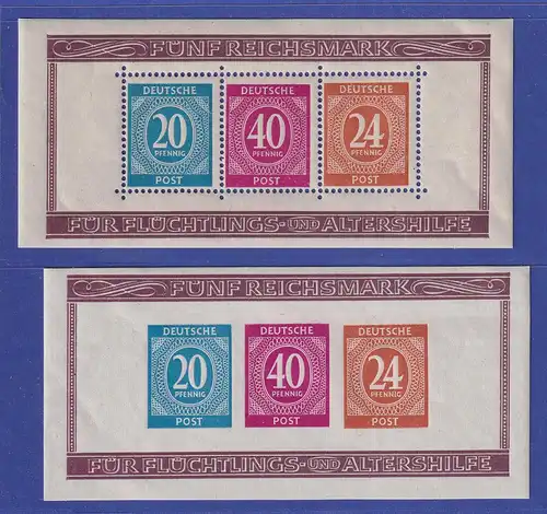 All. Besetzung Altershilfe-Blockpaar Mi.-Nr. Block 12 A/B postfrisch **