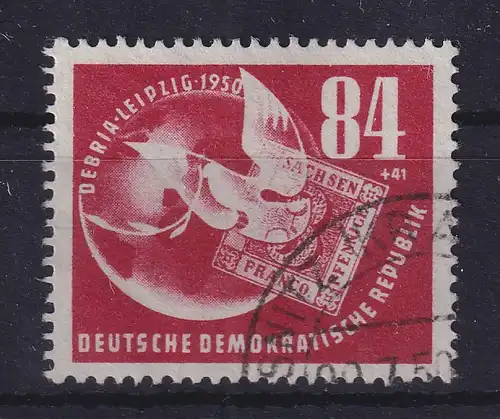 DDR 1950 DEBRIA Leipzig Mi-Nr. 260 sauber gestempelt mit Eck-O