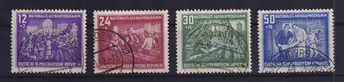 DDR 1952 Nationales Aufbauprogramm Mi.-Nr. 303-306 gestempelt