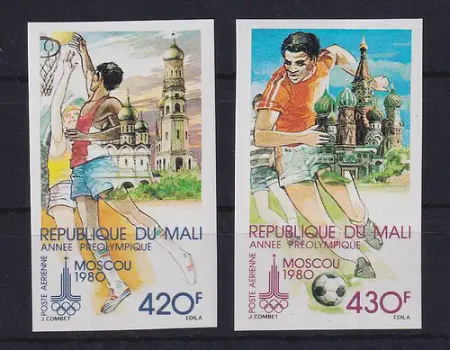 Mali 1980 Olympische Spiele in Moskau Mi.-Nr. 686-687 ungezähnt postfrisch **