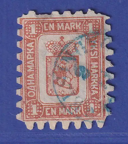 Finnland 1867 Staatswappen 1 Markka Mi.-Nr. 10 C gestempelt