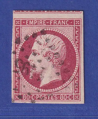 Frankreich 1853 Kaiser Napoleon III. 80 Centimes Mi.-Nr. 16 a gestempelt