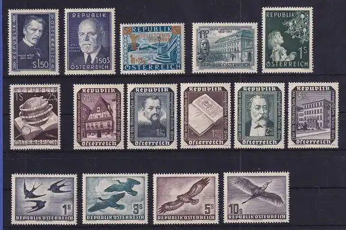 Österreich 1953 kompletter Jahrgang 15 Werte Mi.-Nr. 981-995 postfrisch **