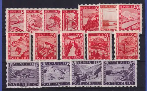 Österreich 1947/48 Landschaften Mi.-Nr. 838-853  postfrisch **