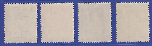 Bizone Bauten Holstentor-Markwerte in Type II (hohe Treppe) Mi.-Nr. 97-100 II **