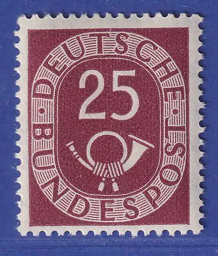 Bundesrepublik 1951 Posthornsatz 25Pfg-Wert Mi.-Nr. 131 **