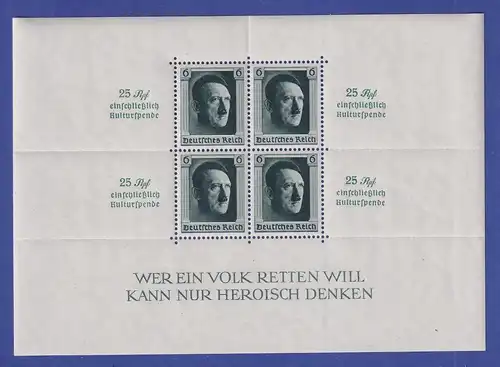 Deutsches Reich 1937 Kulturförderung Mi.-Nr. Block 9 postfrisch ** ANSEHEN !