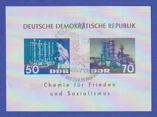 DDR 1963 Block Chemische Industrie sog. DEDERON-Block mit So.-O. Mi.-Nr. Bl. 18