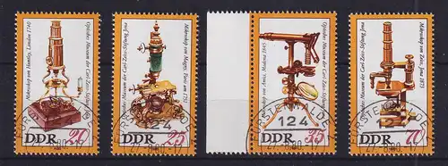 DDR 1980 Optische Instrumente Einzelmarken  Mi.-Nr. 2534-37 schön O FÜRSTENWALDE