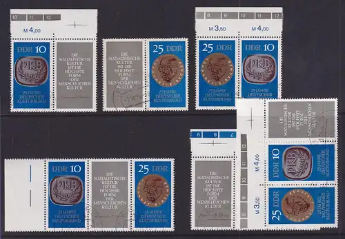 DDR 1970 Kulturbund Mi.-Nr. 1592-1593 kpl. Garnitur 6 ZSD echt O FÜRSTENWALDE