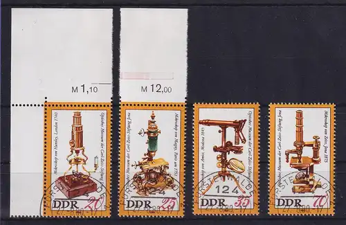 DDR 1980 Optische Instrumente Einzelmarken Mi.-Nr. 2534-37  schön O FÜRSTENWALDE