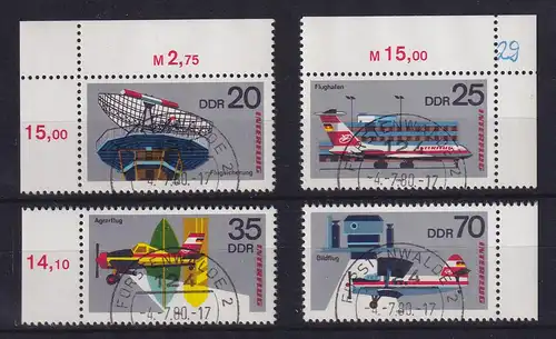 DDR 1980 INTERFLUG Einzelmarken Mi.-Nr. 2516-2519 schön O FÜRSTENWALDE