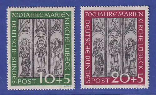 Bundesrepublik 1951 Marienkirche Lübeck Mi.-Nr. 139-140 ungebraucht *