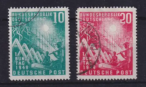 Bundesrepublik 1949 Bundestagseröffnung Mi.-Nr. 111-112 gestempelt