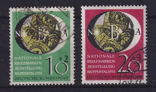 Bundesrepublik 1951 Briefmarkenausstellung Wuppertal  Mi.-Nr. 141-142 gestempelt