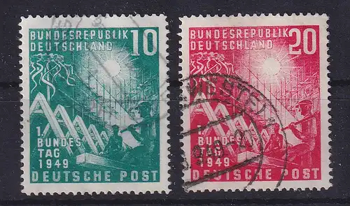 Bundesrepublik 1949 Bundestagseröffnung  Mi-Nr. 111-112 gestempelt
