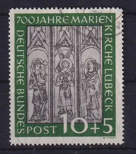 Bundesrepublik 1951 Marienkirche Lübeck Mi.-Nr. 139 mit Eckstempel 