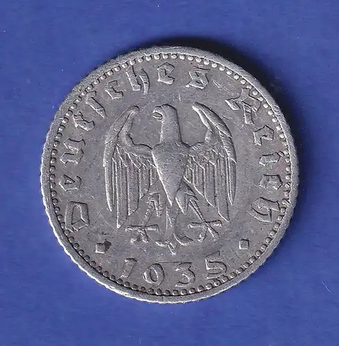 Deutsches Reich Aluminium-Münze 50 Reichspfennig 1935 E
