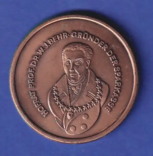 Würzburg 1972 Medaille 150 Jahre Sparkasse - Gründer der Sparkasse W. J. Behr