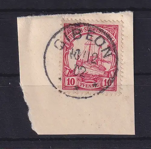 Deutsch-Südwestafrika 1902 Stempel GIBEON auf Mi.-Nr. 13 schönes Briefstück