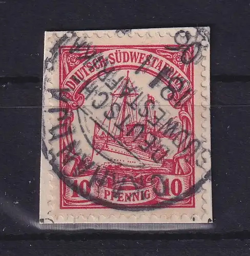 Deutsch-Südwestafrika 1902 Stempel OKAHANDJA auf Mi.-Nr. 13, kleines Briefstück