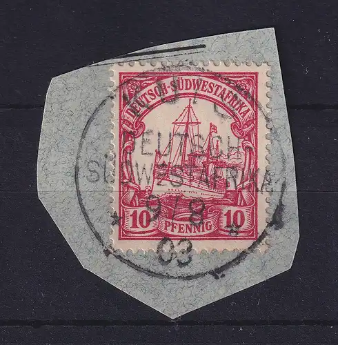 Deutsch-Südwestafrika 1903 Stempel KUIS auf Mi.-Nr. 13 auf Briefstück