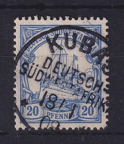 Deutsch-Südwestafrika 1909 Stempel KUBAS auf Mi.-Nr. 14 