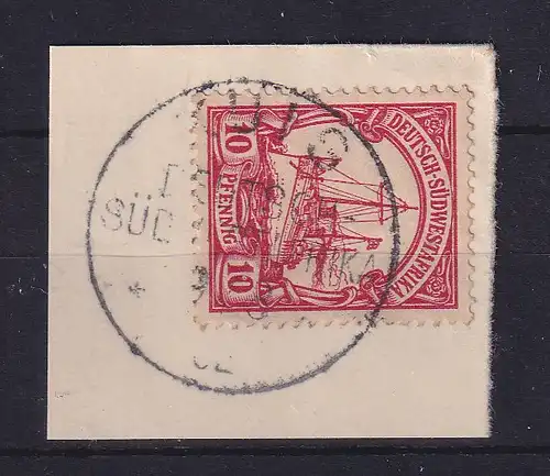 Deutsch-Südwestafrika 1902 Stempel KUIS auf Mi.-Nr. 13 auf Briefstück