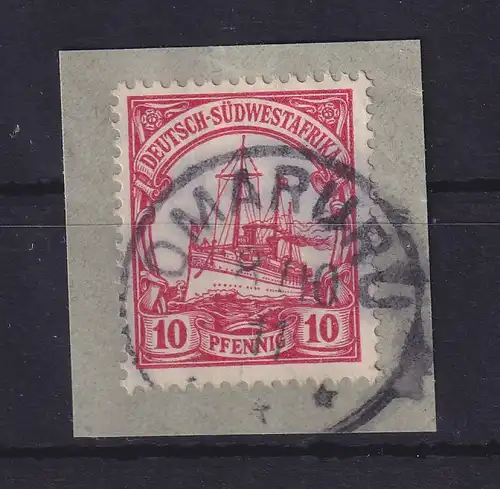 Deutsch-Südwestafrika 1911 Stempel OMARURU auf Mi.-Nr. 26 auf Briefstück