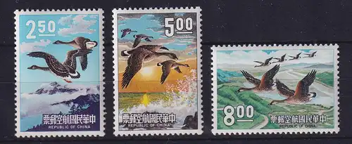China Taiwan 1969 Gänse im Flug Mi.-Nr. 731-733 postfrisch **
