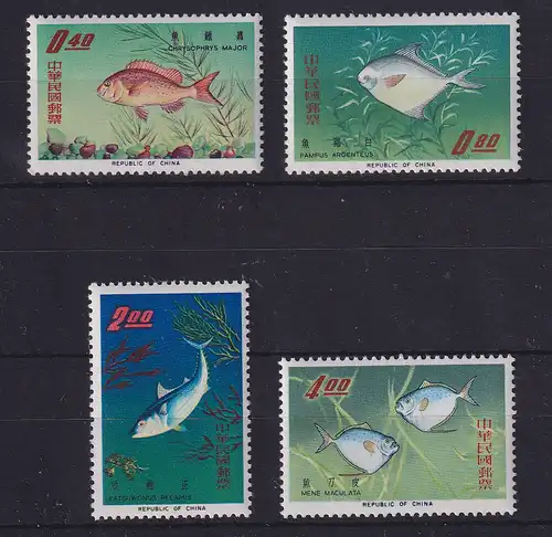 China Taiwan 1965 Fische Mi.-Nr. 576-579 postfrisch **