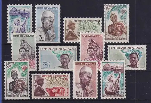 Dahomey 1963 Einheimische Stämme Mi.-Nr. 200-211 postfrisch ** 