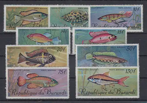 Burundi 1967 Fische Mi.-Nr. 359-67 Satz 9 Werte kpl. ** 