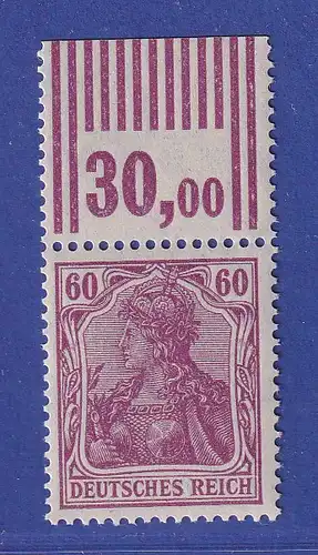 Dt. Reich Germania Mi.-Nr. 92 II b  WOR-Oberrandstück  **  gpr. BPP
