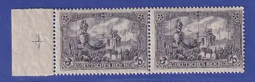 Dt. Reich 3 Mark Kriegsdruck Mi.-Nr.96 B IIa Seitenrandpaar ** gepr. JÄSCHKE BPP