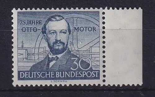 Bund 1952 Otto-Motor Nikolaus Otto Mi.-Nr. 150 rechtes Randstück postfrisch **