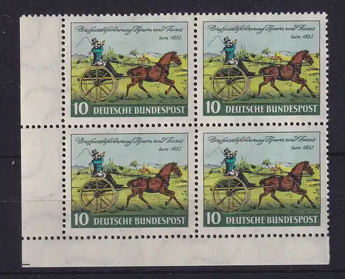 Bundesrepublik 1952 Tag der Briefmarke Mi.-Nr. 160 Eckrandviererblock UL **