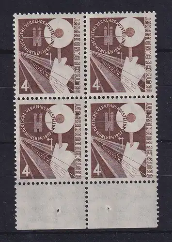 Bundesrepublik 1953 Verkehrsausstellung Mi.-Nr. 167 Unterrandviererblock **
