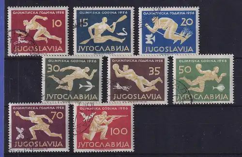 Jugoslawien 1956 Olympisches Jahr Mi.-Nr. 804-811 gestempelt