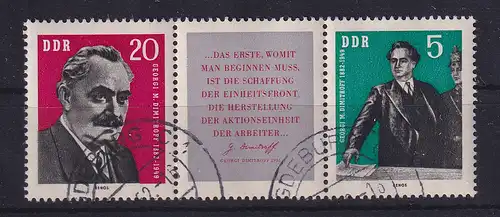 DDR 1962 Georgi Dimitrow Mi.-Nr. 893-894 ZSD mit Zierfeld O MAGDEBURG