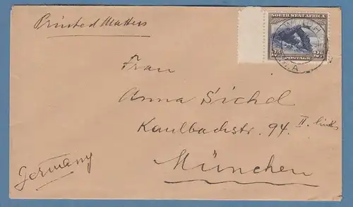 Südwestafrika SWA um 1930 Drucksache aus WINDHOEK gel. an Anna Sichel, München 
